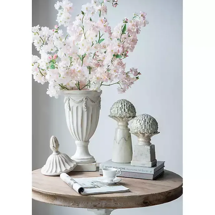 Online Kirklands Home wash Artichoke Stoneware Statue Gray