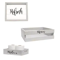 Kirklands Home wash 3-pc. Bathroom Accessories Set Gray