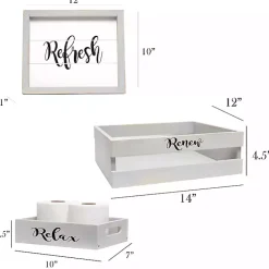 Kirklands Home wash 3-pc. Bathroom Accessories Set Gray