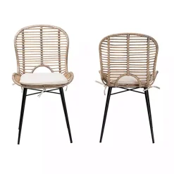 Online Kirklands Home Graywash Rattan Brenna Dining Chairs, Set of 2