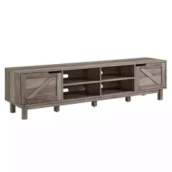 Outlet Kirklands Home wash Rustic Barndoor Media Cabinet Gray