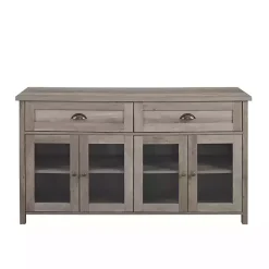 Kirklands Home wash Rustic Glass Front Sideboard Gray