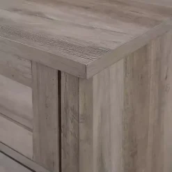 Kirklands Home wash Rustic Glass Front Sideboard Gray