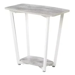 Kirklands Home Graywash Joanne Accent Table White