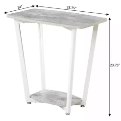 Kirklands Home Graywash Joanne Accent Table White