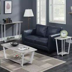 Kirklands Home Graywash Joanne Accent Table White