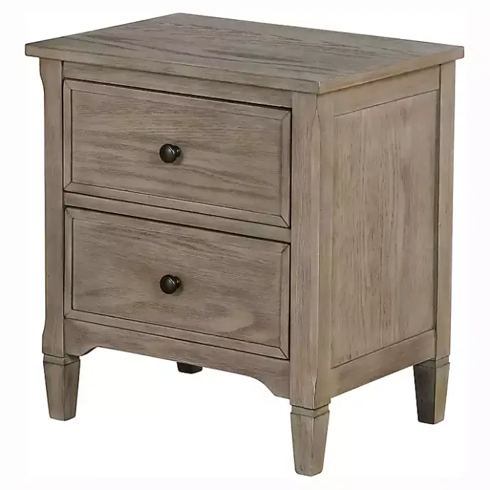 Sale Kirklands Home Graywash Wood 2-Drawer Lyla Nightstand Brown