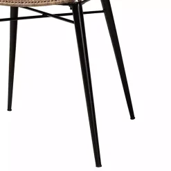 Outlet Kirklands Home Graywashed Metal Flared Dining Chairs, Set of 2 Brown