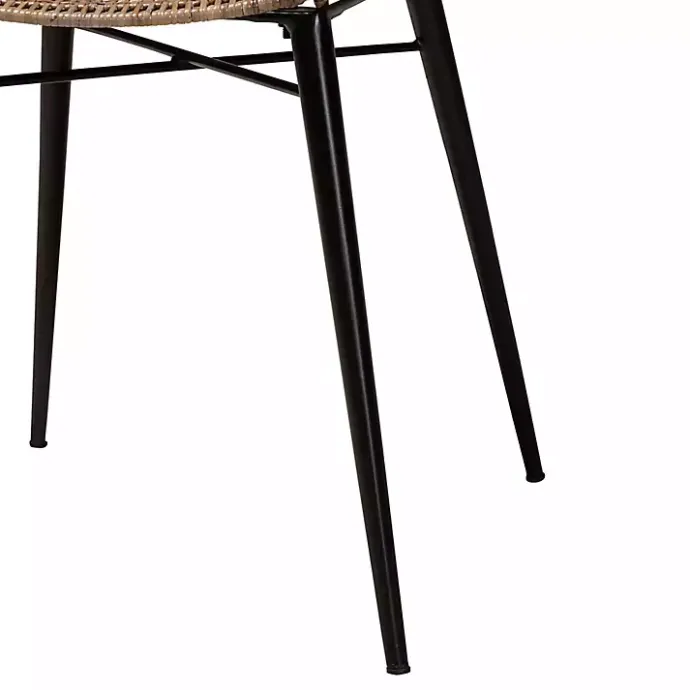 Outlet Kirklands Home Graywashed Metal Flared Dining Chairs, Set of 2 Brown