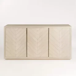 Online Kirklands Home Graywashed Wood Herringbone Sideboard