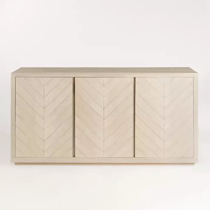 Online Kirklands Home Graywashed Wood Herringbone Sideboard