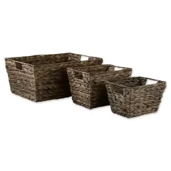 Hot Kirklands Home Graywashed Woven Water Hyacinth Baskets, Set of 3