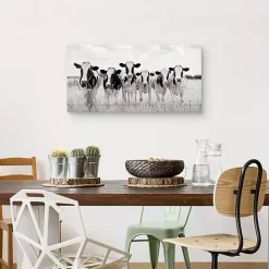Sale Kirklands Home Grazing Cow Monochrome Canvas Art Print, 35x17 in.