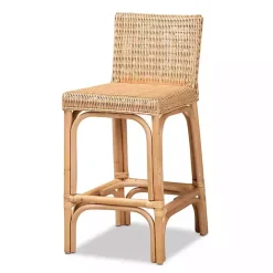 Outlet Kirklands Home Greek Natural Rat Woven Counter Stool Tan