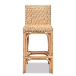 Outlet Kirklands Home Greek Natural Rat Woven Counter Stool Tan