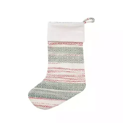 Online Kirklands Home Green & Red Patterned Stripe I Stocking