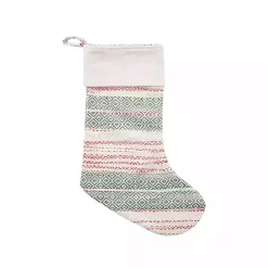 Online Kirklands Home Green & Red Patterned Stripe I Stocking
