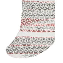Clearance Kirklands Home Green & Red Patterned Stripe II Stocking