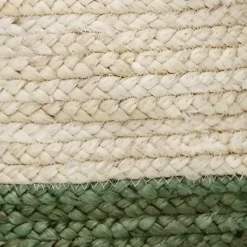 Online Kirklands Home Green and Cream Woven Basket with Tassel, 17 in.