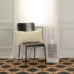 Discount Kirklands Home Green and Natural Animal Patterned Lumbar Pillow