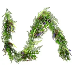 Sale Kirklands Home Green and Purple Maytime Garland