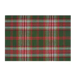 Sale Kirklands Home Green and Red Axel Plaid Placemats, Set of 6