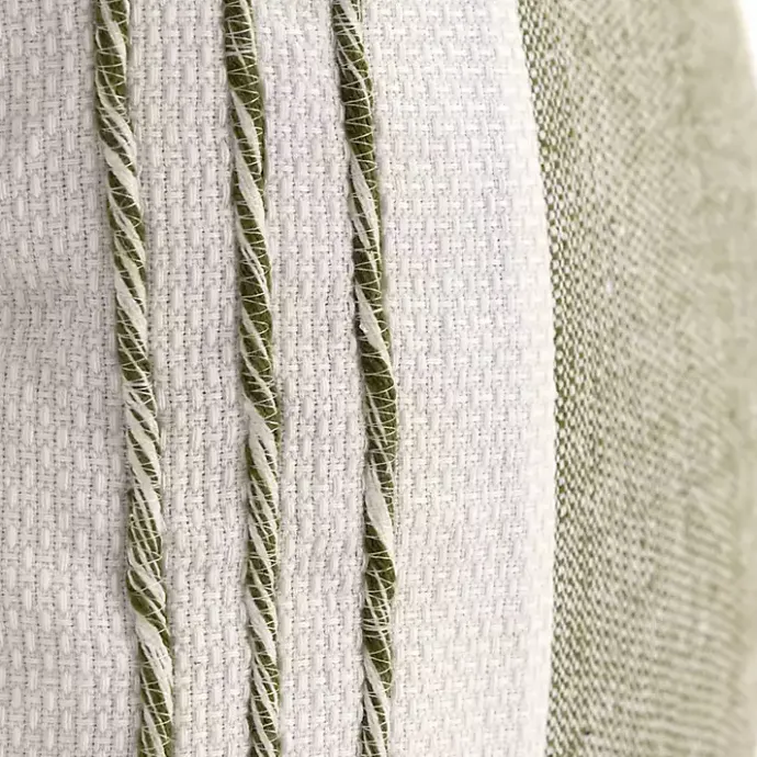 Hot Kirklands Home Green and White Block Loop Throw Pillow