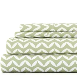 Online Kirklands Home Green and White Chevron 3-pc. Twin Sheet Set