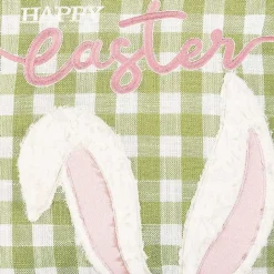 Best Kirklands Home Green and White Gingham Bunny Ears Pillow