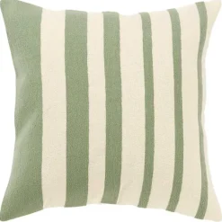 Discount Kirklands Home Green Asymmetrical Linear Throw Pillow