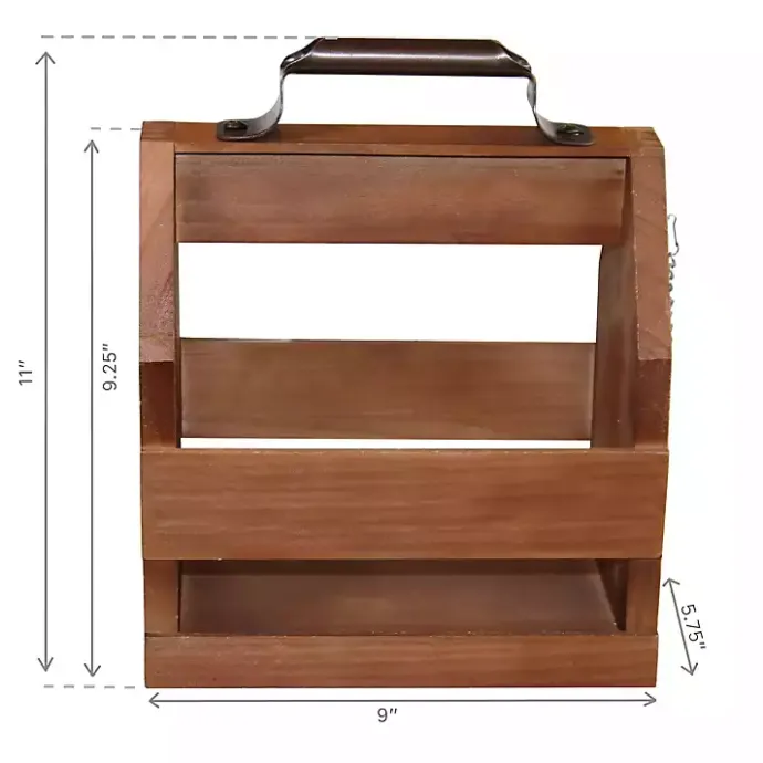 Clearance Kirklands Home Green Bay Packers Wooden Condiment Caddy Brown