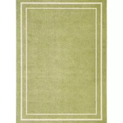 Best Kirklands Home Green Bordered Indoor/Outdoor Area Rug, 5x7