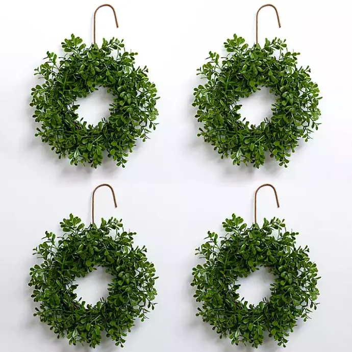 Clearance Kirklands Home Boxwood Mini Wreaths, Set of 4 Green