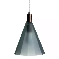 Online Kirklands Home Bronze Glass Ombre Wide Taper Pendant Lamp Green