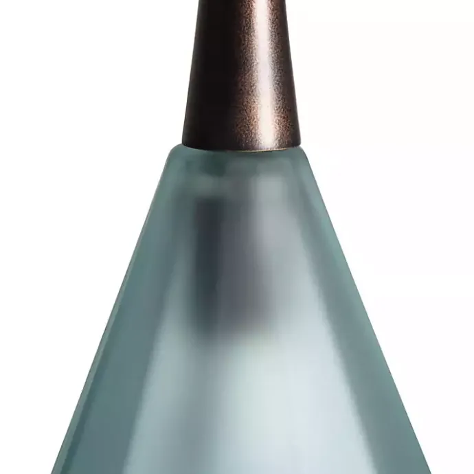 Online Kirklands Home Bronze Glass Ombre Wide Taper Pendant Lamp Green