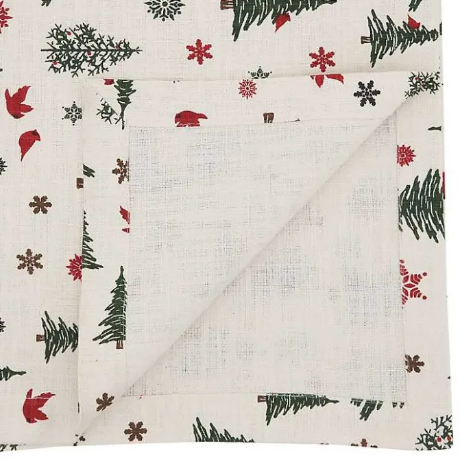 Sale Kirklands Home Green Christmas Trees and Snowflakes Table Runner