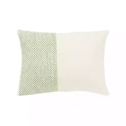 Online Kirklands Home Green Dotted Colorblock Throw Pillow