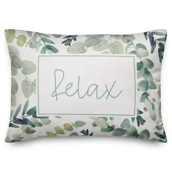 Clearance Kirklands Home Eucalyptus Relax Outdoor Pillow Green