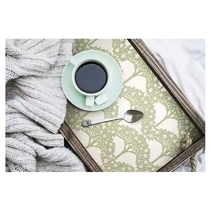 Discount Kirklands Home Green Flowering Trees Peel & Stick Wallpaper