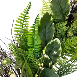 Sale Kirklands Home Foliage Bird Nest Wreath Green