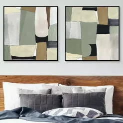 Best Kirklands Home Green Forms Framed Canvas Art Prints, Set of 2