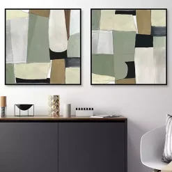 Best Kirklands Home Green Forms Framed Canvas Art Prints, Set of 2