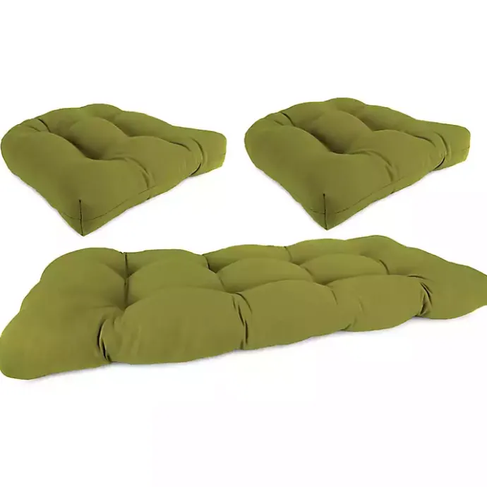 Clearance Kirklands Home French Edge 3-pc. Outdoor Wicker Cushion Set Green