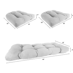 Clearance Kirklands Home French Edge 3-pc. Outdoor Wicker Cushion Set Green