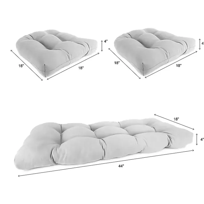 Clearance Kirklands Home French Edge 3-pc. Outdoor Wicker Cushion Set Green