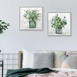 Outlet Kirklands Home Green Garden 2-pc. Framed Canvas Art Print Set Gray