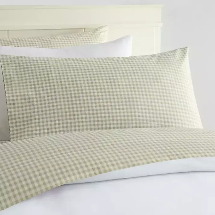 Kirklands Home Gingham 3-pc. Full Sheet Set Green