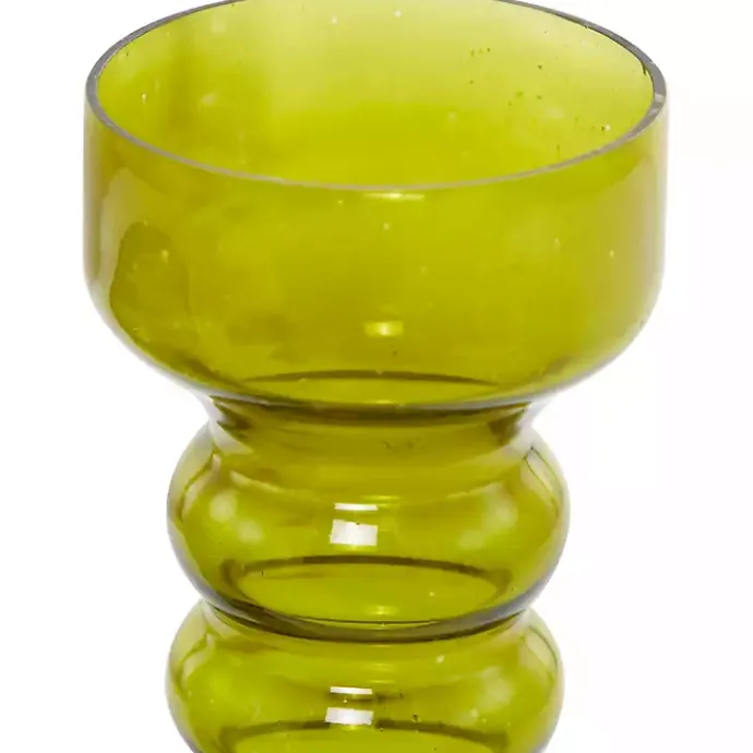 Clearance Kirklands Home Glass Bubble Pillar Candle Holders, Set of 3 Green