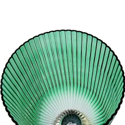 Kirklands Home Glass Vase with Gold Pedestal Base, 20 in. Green