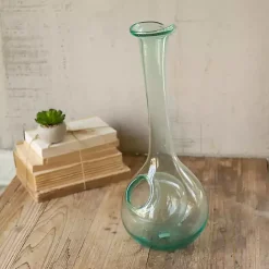 Clearance Kirklands Home Glass Wine Decanter with Ice Pocket Green